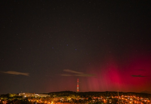 Aurora borealis from Bratislava Koliba, SK
